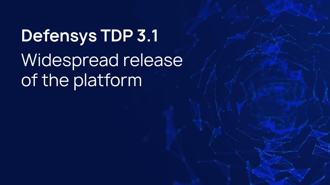 New release of the Defensys TDP 3.1